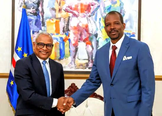 Presidente de República de Cabo-Verde recebe o Presidente do Tribunal Constitucional de São Tomé e Principe.